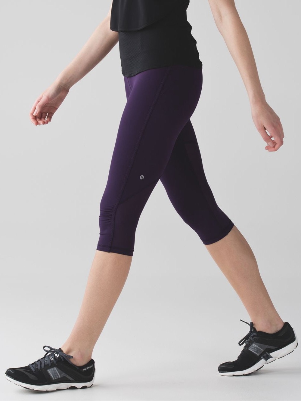 Lululemon Athletica Real Quick Crop in
Deep Zinfandel Size: 10